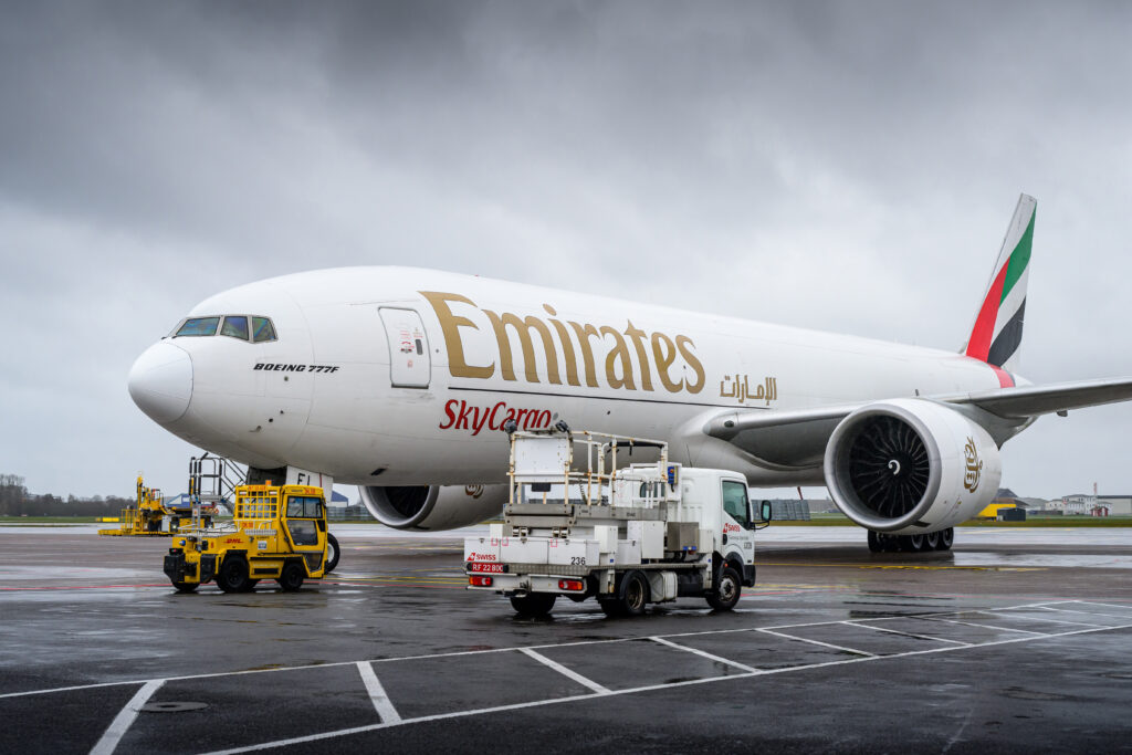 Emirates Skycargo Boeing 777-F1H fragtfly i Københavns Lufthavn